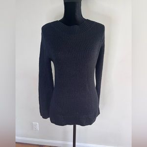 Black Sweater with Lace up Back